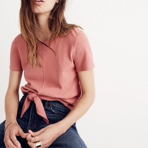 Madewell Texture & Thread Modern Tie-Front Top